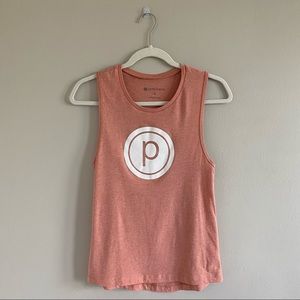 Pure Barre Circle P Peach Colored Tank Top